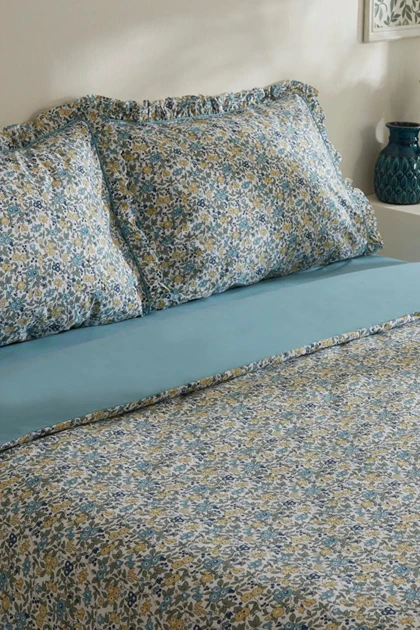 سرویس روتختی دو نفره Karaca Home مدل Minay پنبه - آبی