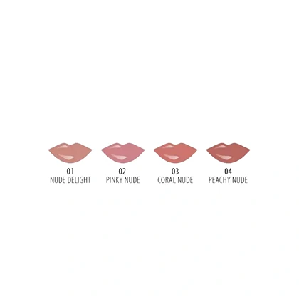 لیپ گلاس گلدن رز, مدل Nude Look Natural Shine رنگ Peachy Nude شماره 04