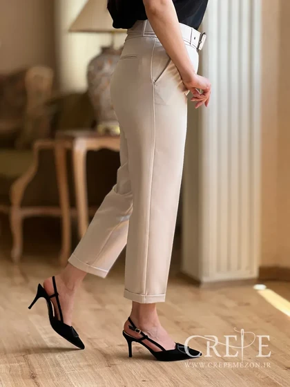 شلوار پاکتی کرپ باربی قد 92