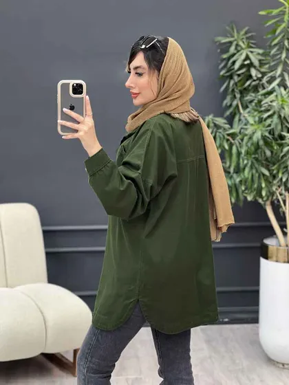 مانتو کتان دو جیب بالا تانیا
