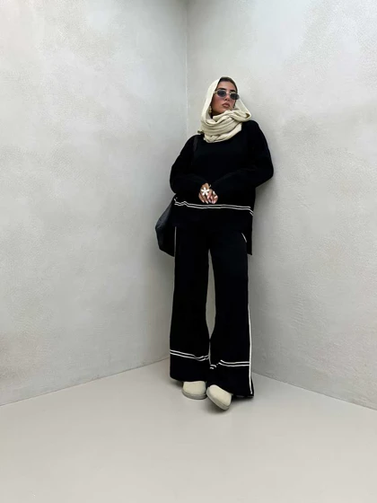 ست بلوز و شلوار حاشیه‌دار