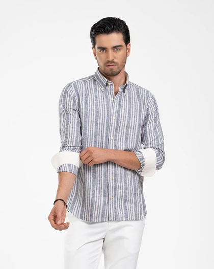 ام کی کالکشن پیراهن آستین بلند mk-22688-charcoal