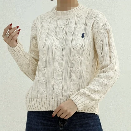 پلیور بافت زنانه جلو پیچ پولو | آی بولک
