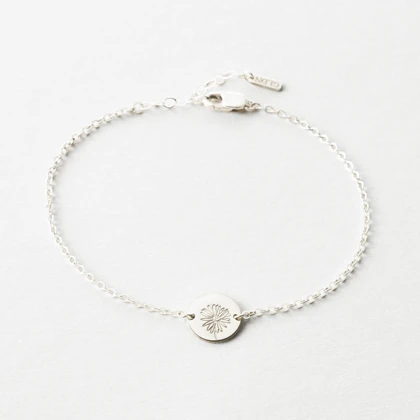 دستبند نقره حکاکی "کالکشن فلورا | گل ها" کد 0314