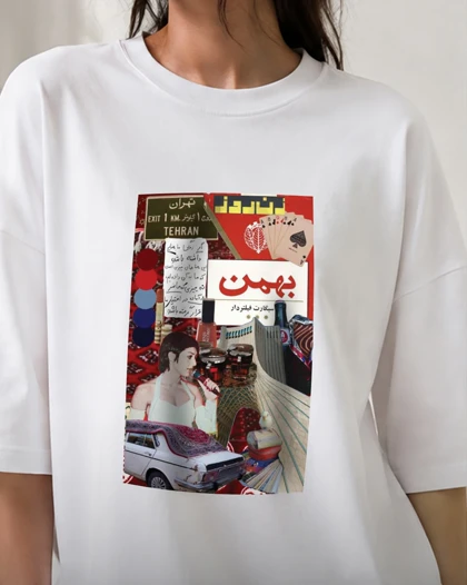 تیشرت طرح زن روز