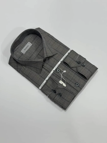 پیراهن راه راه استین بلند مردانه _ قواره کلاسیک _استایل رسمی