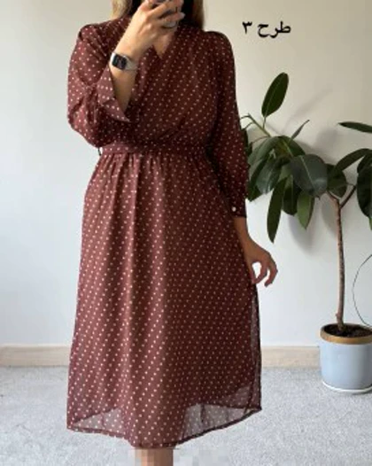 پیراهن حریر سرمه سری 13