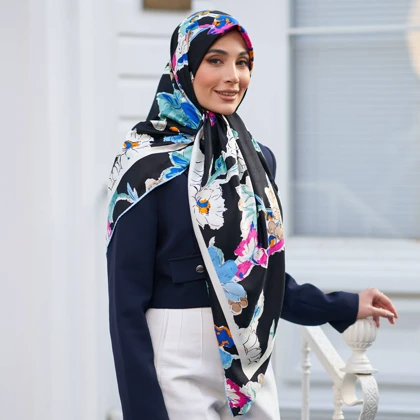 روسری ابریشم ژاکارد قواره 140 30210