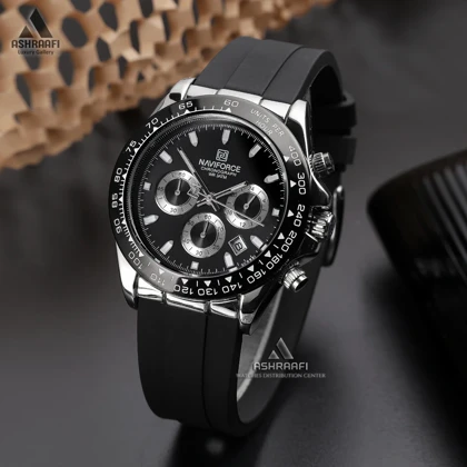 ساعت نیوی فورس صفحه مشکی Naviforce NF8054KSK