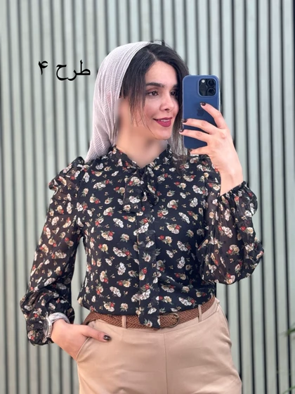 شومیز یقه کراواتی