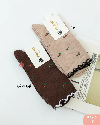 جوراب لب ژورطرحدار 4936