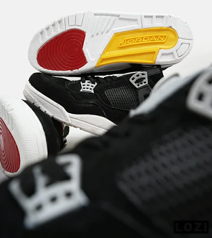 کتانی ساق‌دار مردانه مشکی Nike air jordan 4