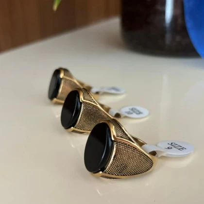 انگشتر استیل رنگ ثابت مردانه کد tw10005