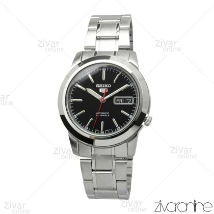 ساعت سیکو 5 اصل مردانه سیلور صفحه مشکی اتوماتیک 104173