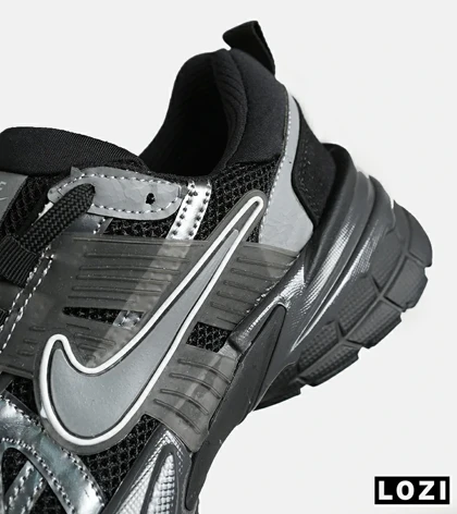 کفش کتانی مردانه و زنانه مشکی طوسی Nike cushlon مدل 7863