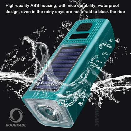 چراغ دوچرخه شارژی خورشیدی کد FY335