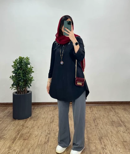 مانتو گلدوزی نیلوفر(ایراد دار)