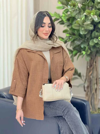 شومیز آستین پاگن ثمین