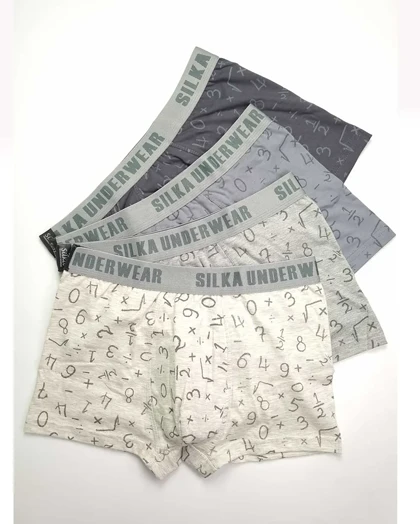 شورت مردانه نیم پا چاپی کش از رو طرح اعداد