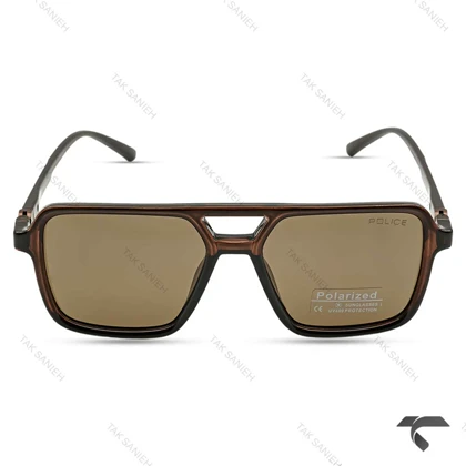 عینک آفتابی مردانه پلیس RE2593-6 دسته 360 درجه قهوه ای Police-10017-G