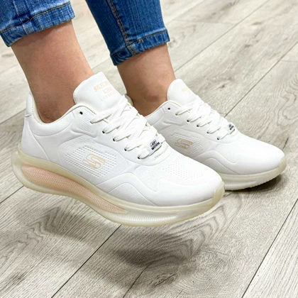 کتانی اسپرت زنانه مدل اسکیچرز SKECHERS رنگ سفید