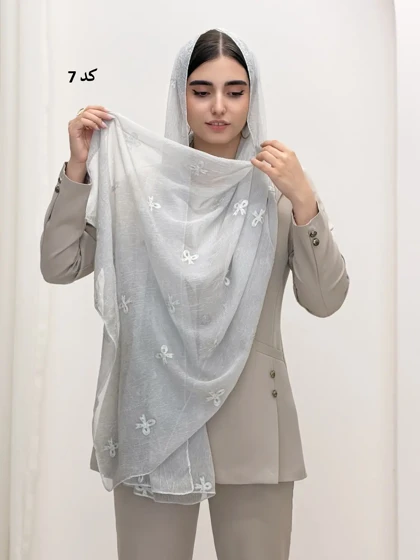 6888-شال گلدوزی پاپیون