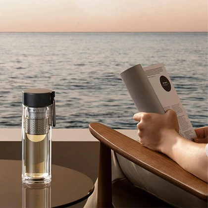 فلاسک شیشه‌ای دوجداره شیائومی میجیا مدل MJBLB01PL ظرفیت 400 میلی‌لیتر