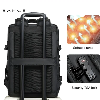 کوله پشتی 40 لیتری بنج BANGE اصل مدل BG-3028-1 قفل دار با پمپ وکیوم