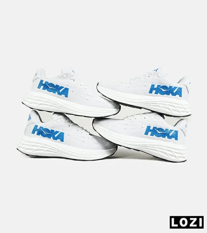 کفش کتانی سفید آبی HOKA