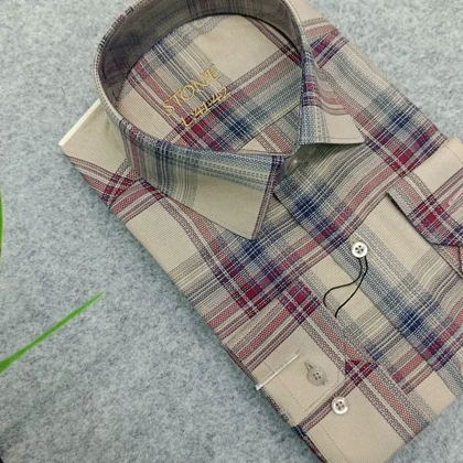 پیراهن طرحدار مردانه قواره ازاد ( قواره کلاسیک ) _ استین بلند