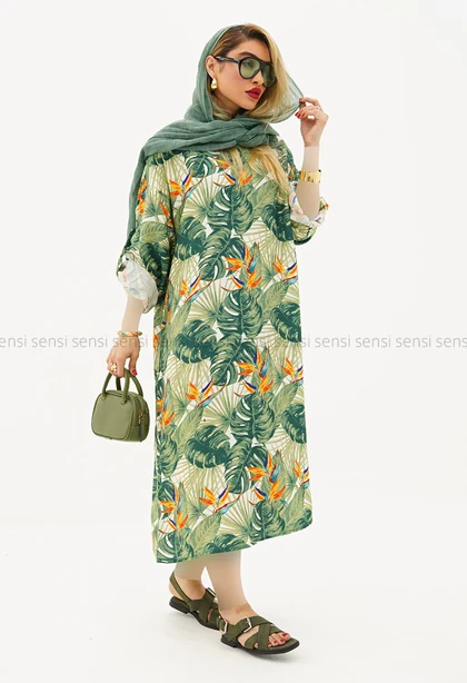 پیراهن ساحلی طرح دارکد1005462