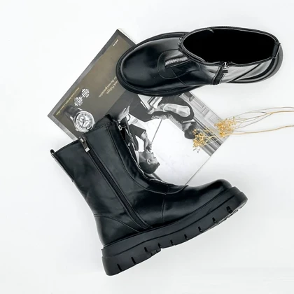نیم بوت زنانه استرادیواریوس مدل 00009-Stradivarius-Flat-Ankle-Boots