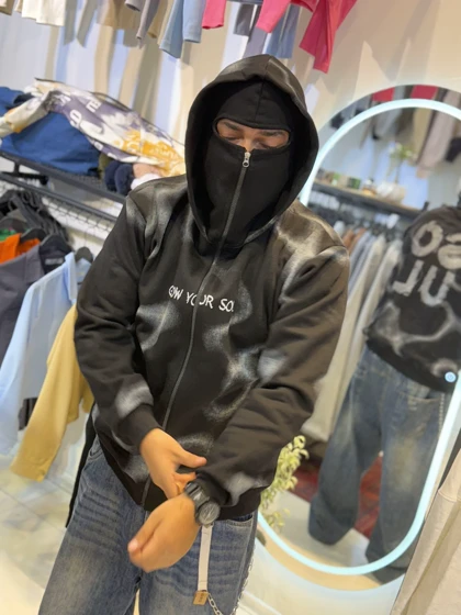 هودی نینجایی مشکی طرح soul پارچه دورس گرم بالا