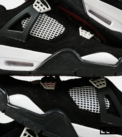 کفش کتانی ساق‌دار مردانه مشکی Nike air jordan 4