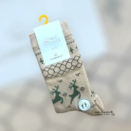 جوراب بافت طرح دار CALZE LAND