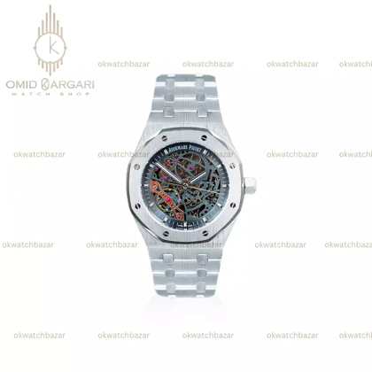 ساعت مچی اودمار پیگه اسکلتون بند سیلور Audemars Piguet