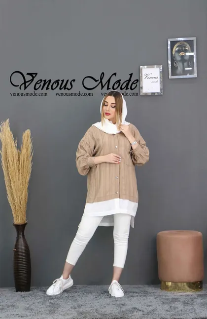 شومیز پیراهنی ترکیبی