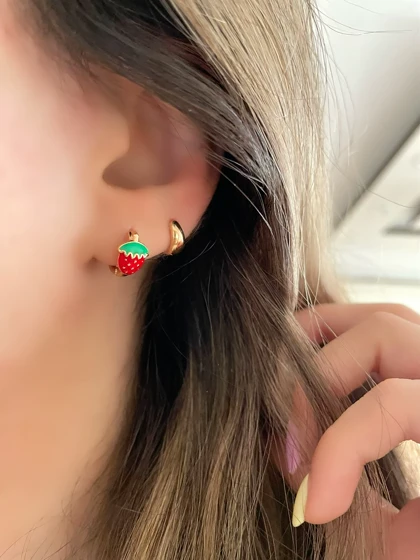 گوشواره توت فرنگی ژوپینگ