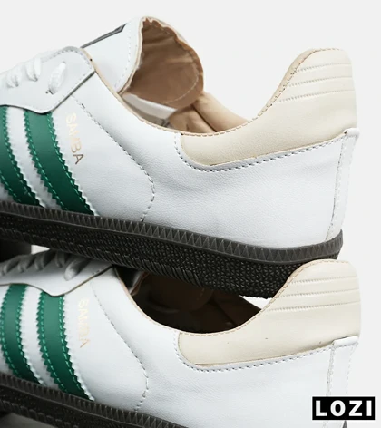 کفش کتانی مردانه و زنانه سفید سبز ADIDAS Samba