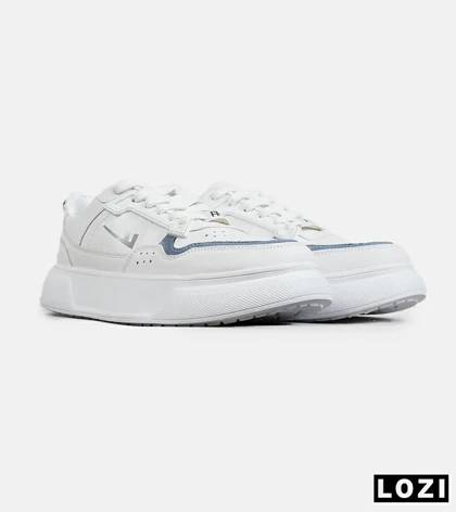 کفش کتانی مردانه سفید آبی FASHION مدل 7871