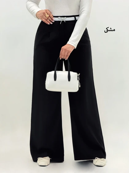 4630-شلوار بگ کتان سیلک