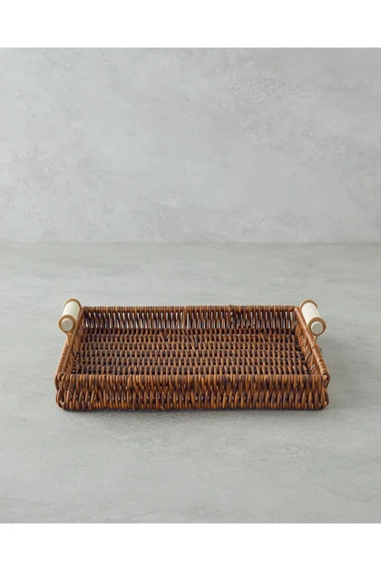 سینی English Home مدل Boho پلاستیک - قهوه‌ای
