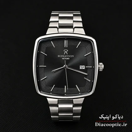 ساعت مچی مردانه موتور ژاپن اصلی برند رمانسون مدل RV2501M استیل مربعی