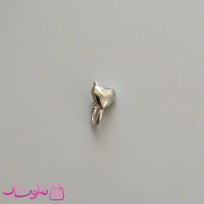 پیرسینگ فیک بینی مدل قلب نقره ای رنگ کد 849