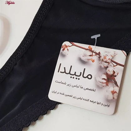 سوتین زنانه گلستان مدل بدون فنر کاپ اسفنجی مشکی کد 4974