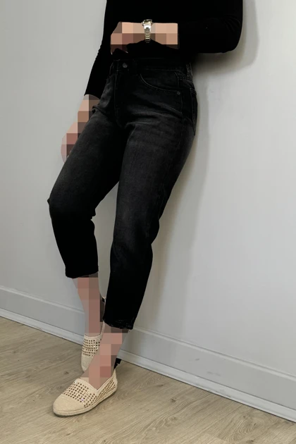 جین مام استایل مشکی 19305