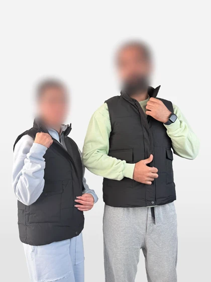 پافر زنانه شمعی جلو دکمه