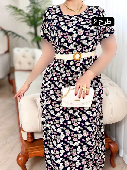 پیراهن نخی مینا 2091