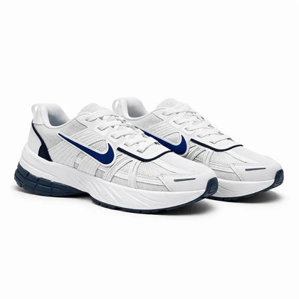 کفش کتانی نایک V2K Run سفید آبی سرمه ای کد 295100