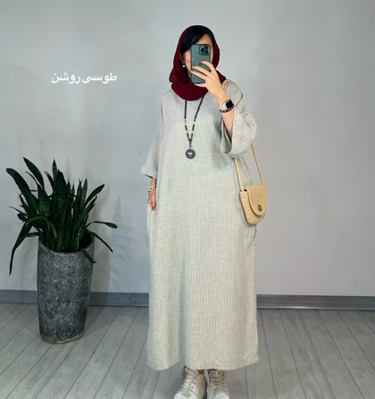 مانتو کفتان لینن الناز 2